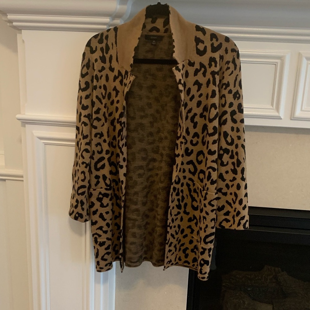 JCrew animal print sweater